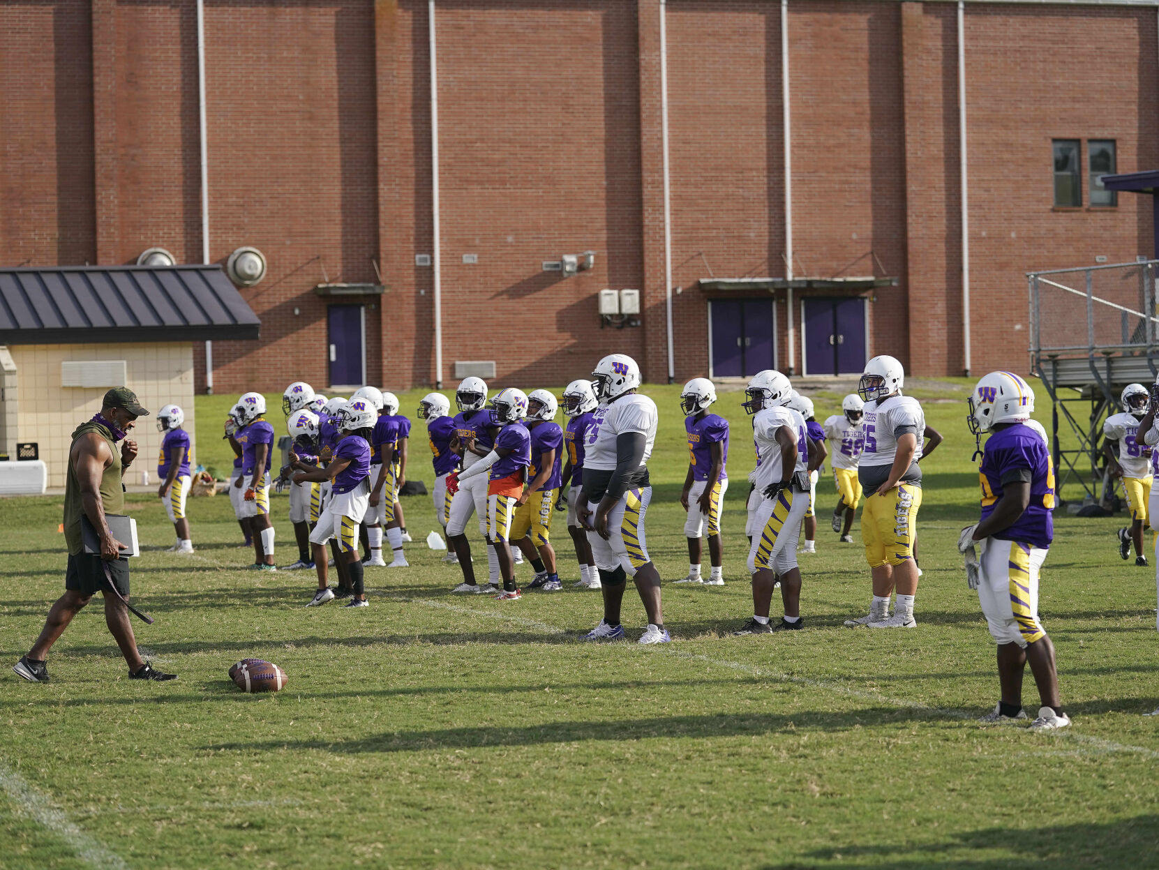 Wilson High School football practice